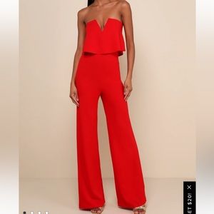 Lulus jumpsuit -xs -red